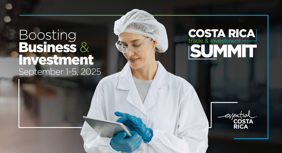 EmbajadaCRViena's tweet photo. 📣 Empresarios e inversionistas en Austria.

Del 1 al 5 de septiembre de 2025 se celebrará en San José, Costa Rica  la Cumbre de Comercio e Inversión CRTIS 2025.

📌 Incentivos disponibles para participantes internacionales.

📅 Inscripción abierta hasta el 31 de julio. https://t.co/EoB6pKDnQ8