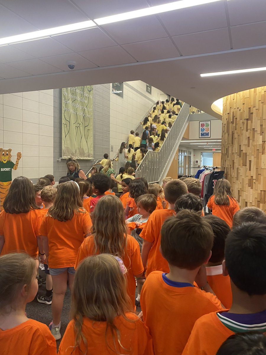 After each grade level blasted off, we came inside to head to the next grade level hallway to hear about next year!!