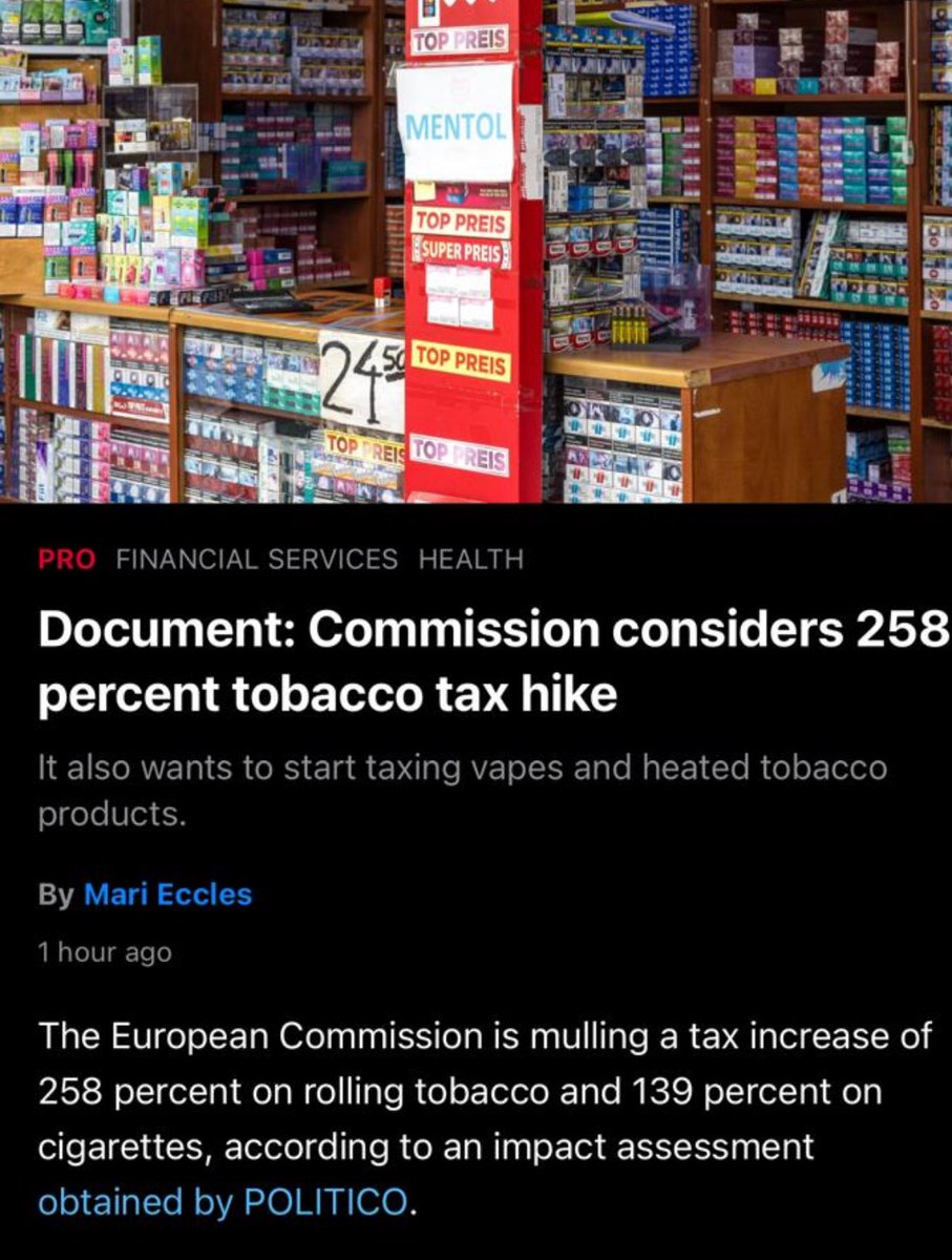 MKarnitschnig's tweet photo. Is Politico using AI to edit stories?  Hours after we whooped them with this tobacco tax document, they run a piece with a photo of the exact same kiosk. And then they lifted our headline on the Schuman roundabout hours after we published. Suspicious! https://t.co/J1Y5cZ18Bf