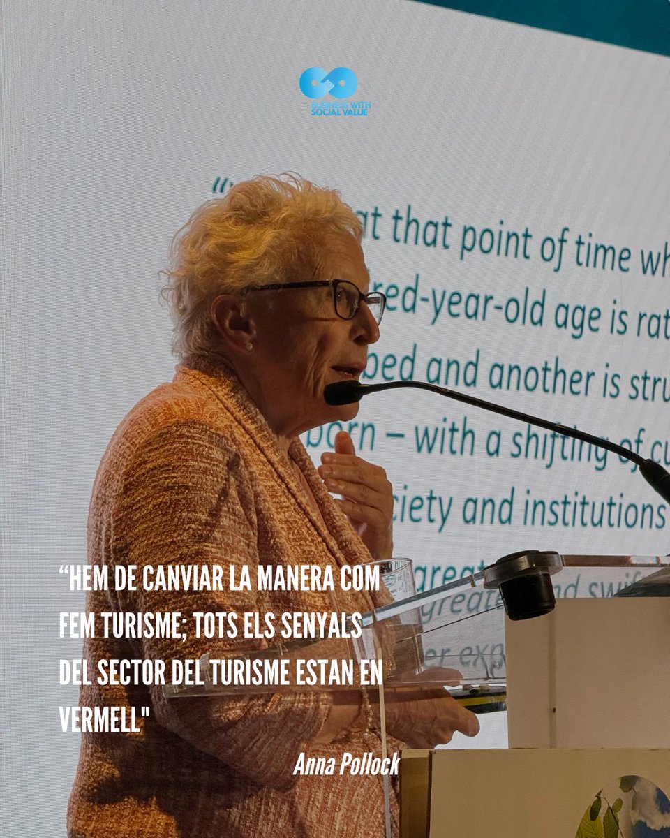 🌿 Anna Pollock (@pembridgeanna) ens ha inspirat amb la conferència "Regenerative Tourism: From More to Better". Ha defensat un model que va més enllà de la sostenibilitat: el turisme regeneratiu, que fa florir comunitats i territoris. 🔄🌱