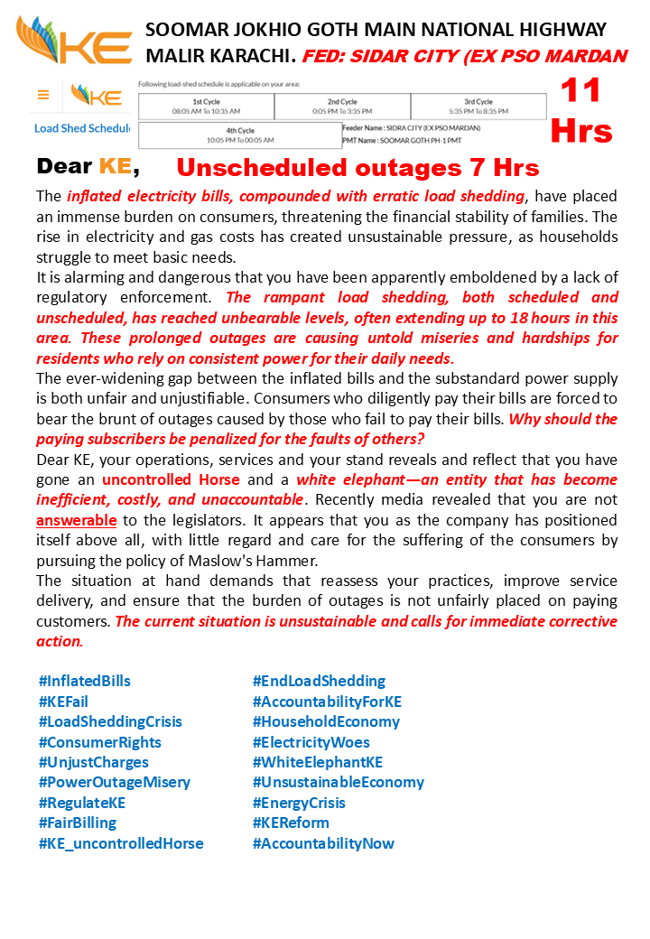 BadarSoomro's tweet photo. @KElectricPk
@NEPRA5
@MuradAliShahPPP
@KElectric_DM
@MoWP15
@MediaCellPPP
@SaeedGhani1
@MPASajidJokhio
@mohrpakistan
@PakPMO
@MoIB_Official
@SindhCMHouse
@sindhinfodepart
@Dawn_News 
@geonews_urdu 
@etribune 
@humnews_urdu 
@KTNNewsKE 
@sindhtvnews247 https://t.co/S461p8NOBA