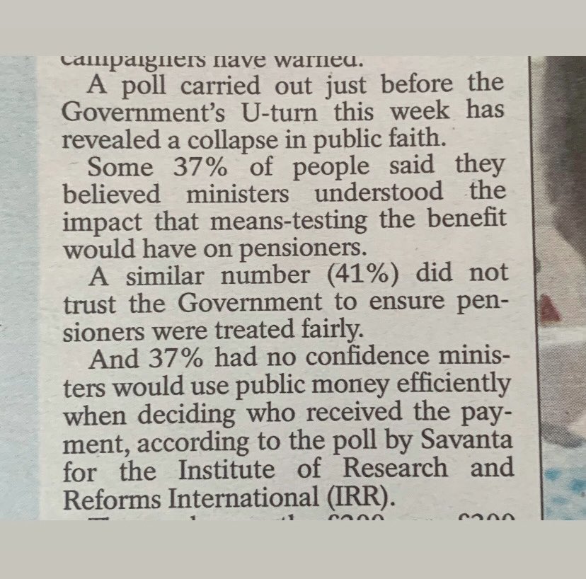 Institute of Research & Reforms, International (@irr_intl) on Twitter photo The Daily Express highlights <a href="/IRR_Intl/">Institute of Research & Reforms, International</a>’s latest poll showing a lack of public faith in the Government’s handling of winter fuel payments
🔗 express.co.uk/news/politics/… The Daily Express highlights <a href="/IRR_Intl/">Institute of Research & Reforms, International</a>’s latest poll showing a lack of public faith in the Government’s handling of winter fuel payments
🔗 express.co.uk/news/politics/…