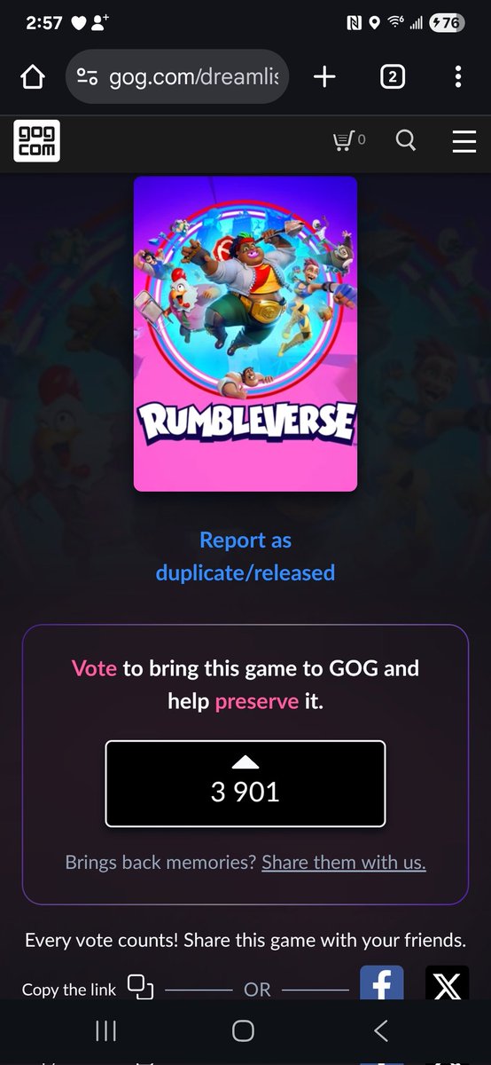 #Petition 
We reached up to 3900 votes on GOG and 67 pages worth of stories to help show a demand for Rumbleverse to return!

Let's keep growing in every way possible to prove to everyone that Rumbleverse deserves a second chance to return!

Make sure to add your story to the GOG