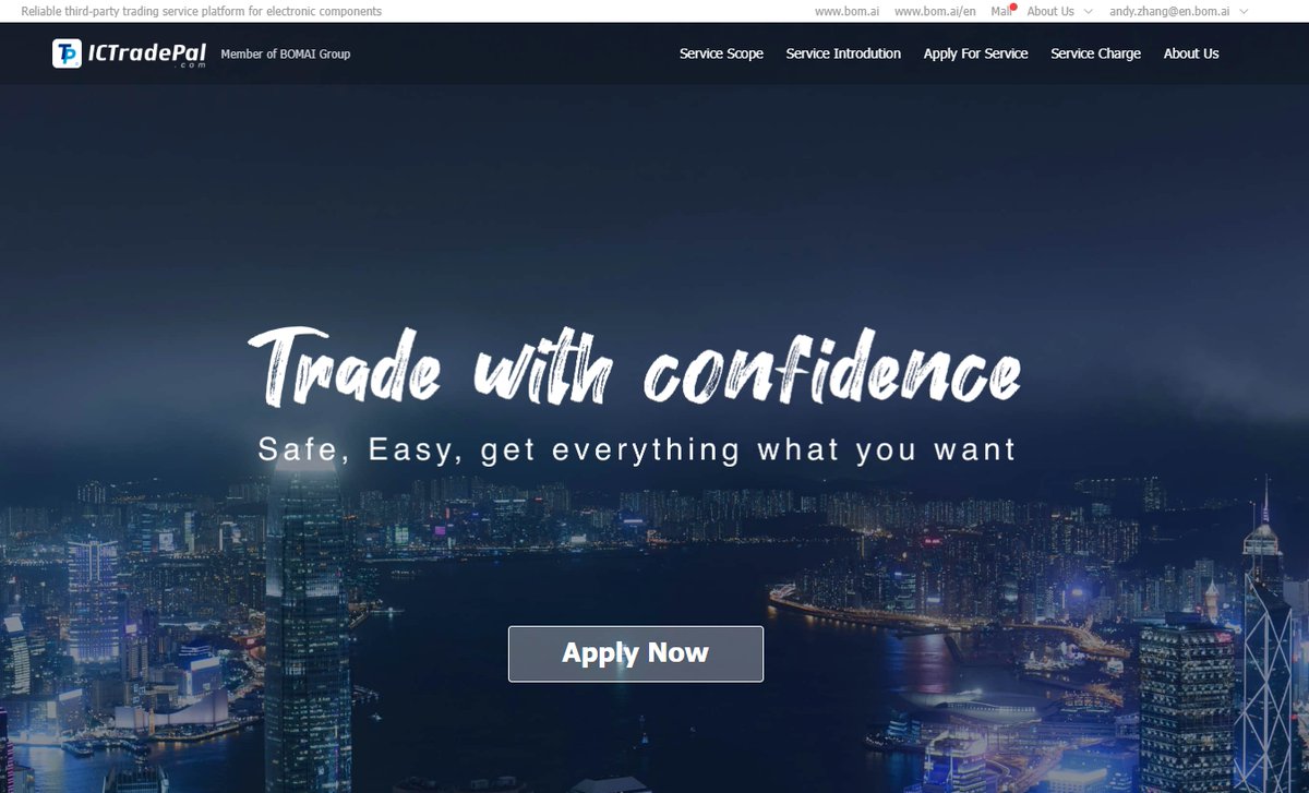 Escrow protection for every deal!
Buyers pay securely. Sellers get guaranteed payment. 
Zero risk on BOM.AI.
✅ $100M+ components traded safely
Learn how: ictradepal.bom.ai
E:andy.zhang@en.bom.ai

#SecureTrading #ElectronicComponent #Escrow #ICTradePal
