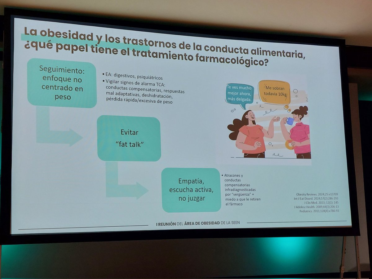 aGLP-1 no es un tratamiento para el T. atracon. Si se considera su uso debe ser con precaución y nunca en las fases iniciales del tratamiento