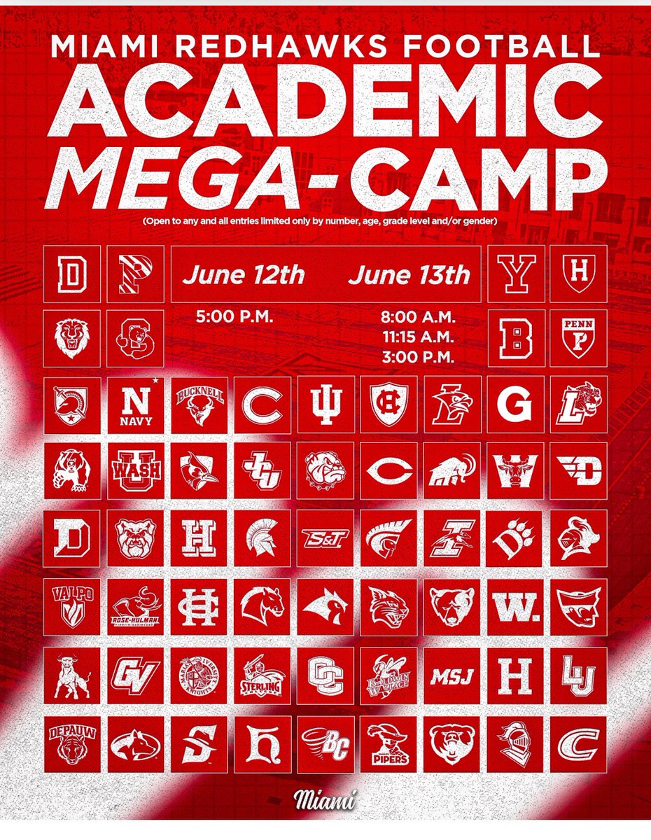 CharlieNelson27's tweet image. I will be at the @MiamiOHFootball mega camp today. I will be in the 11:15 session!