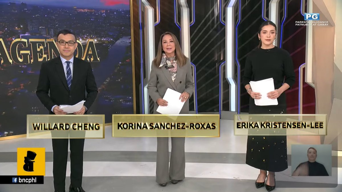 Sisimulan na ang #Agenda!

Samahan sina <a href="/Korina_Sanchez/">korina sanchez-roxas</a>-Roxas, <a href="/willardcheng/">Willard Cheng</a> at <a href="/kristensenerika/">Erika Kristensen</a>-Lee sa pagtutok sa mga pinakamaiinit na isyu ng lipunan.

YT: youtube.com/live/Zavkx9w7X…
FB: facebook.com/share/v/18yXF1…