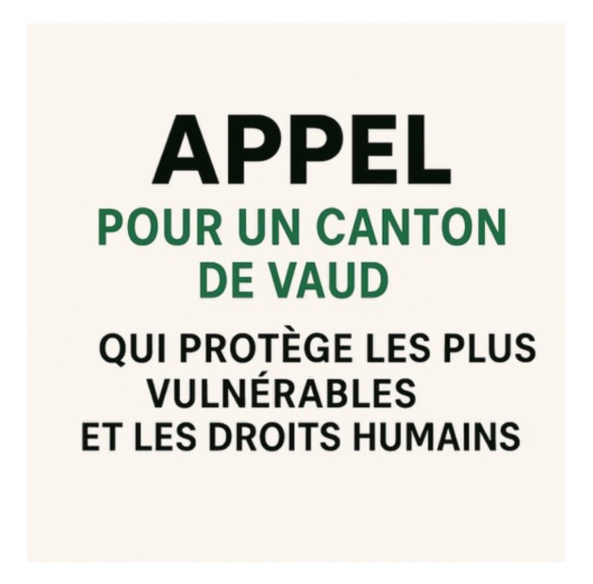 Avec plusieurs associations et personnalités vaudoises, on lance une pétition pour arrêter la brutalité du système Dublin. 

Oui, l’humanisme doit primer en protégeant les personnes vulnérables. 

👉 Signez et partagez notre appel : urls.fr/vKNAIj