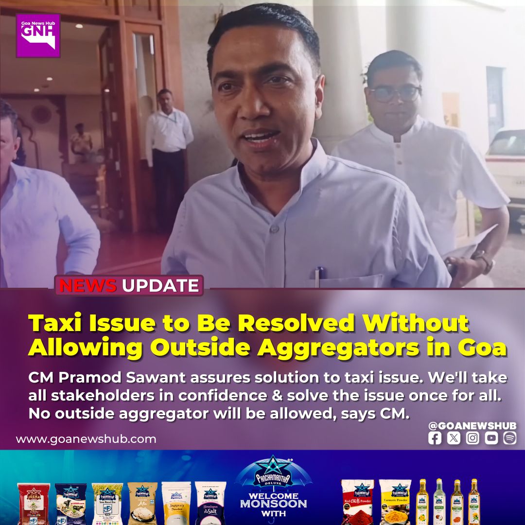 goanewshub's tweet image. CM Pramod Sawant assures solution to taxi issue. We&apos;ll take all stakeholders in confidence &amp;amp; solve the issue once for all. No outside aggregator will be allowed, says CM. 
@DrPramodPSawant 
#GoaTaxis #PramodSawant #TransportSolution