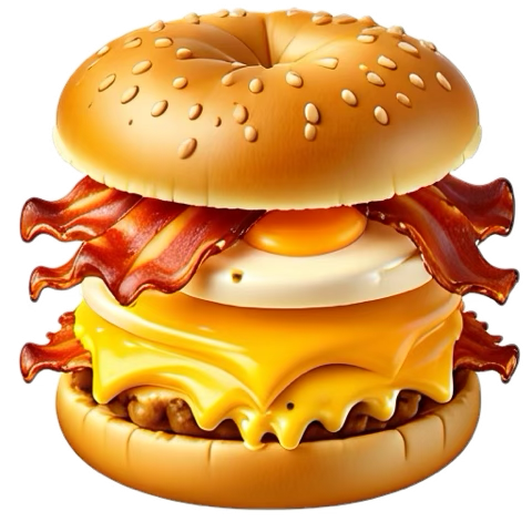 GenmojiCoinSOL's tweet photo. Promt: bacon egg and cheese on a bagel

#GENMOJI https://t.co/yIEiErvEDN