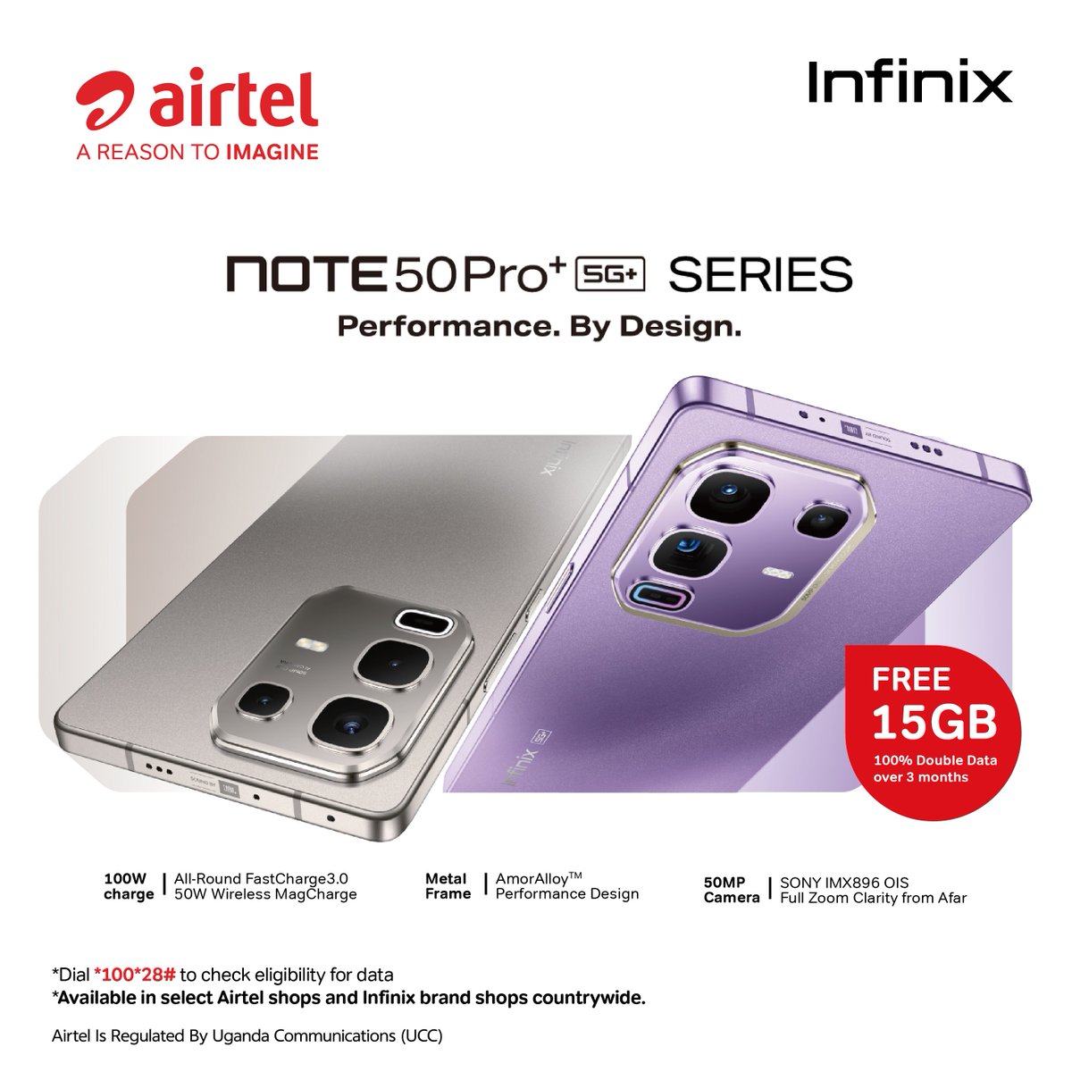 Capture life. Charge fast. Browse faster. Get the #InfinixNote50Series &amp; enjoy FREE 15GB + double data for 3 months
Available at select Airtel and Infinix branded shops nationwide. #AirtelXInfinix