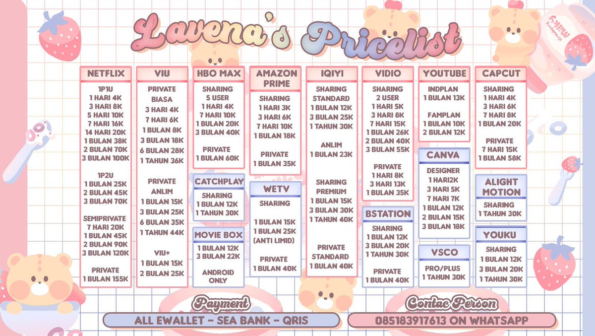 Jajan Netflix viu canva dkk ✨️💗
#zonauang