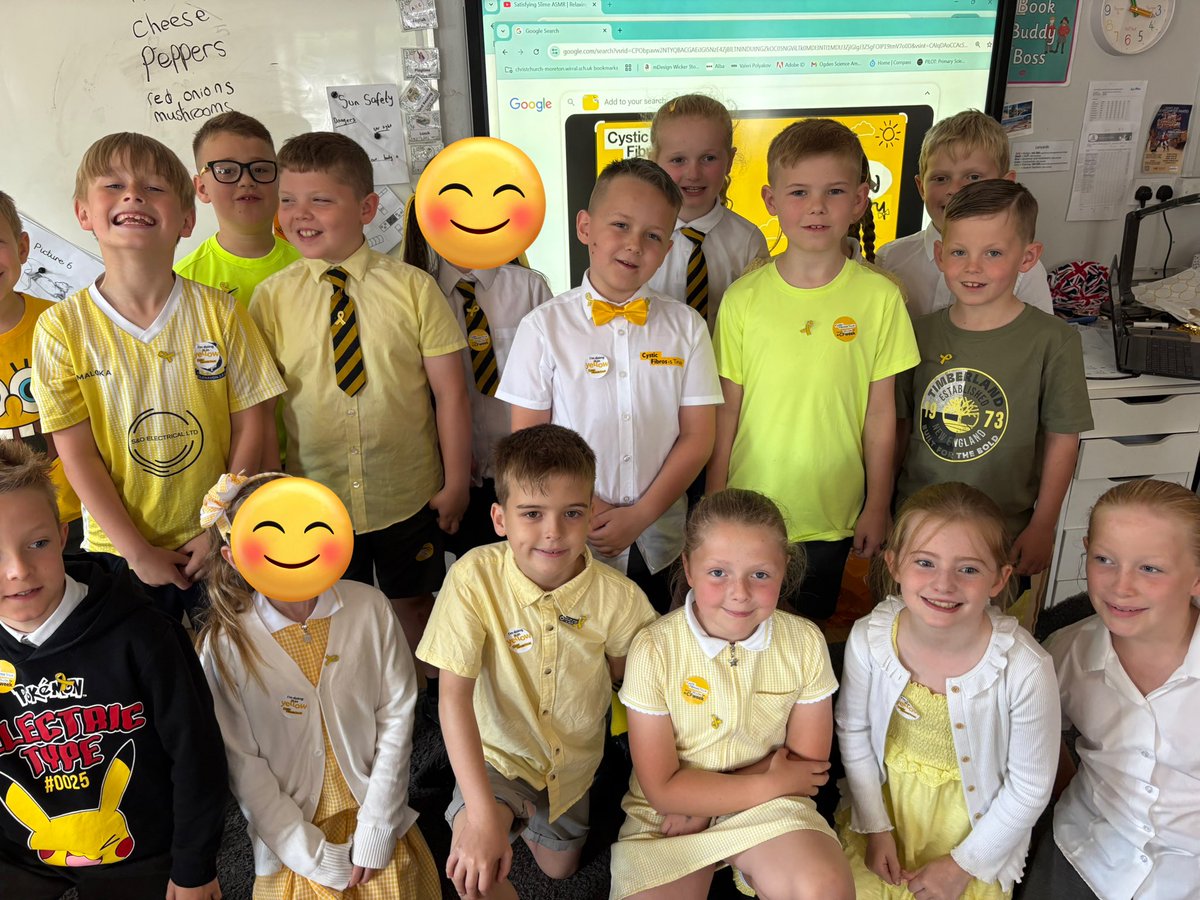 CCMPrimary's tweet image. Year 3 are wearing yellow today to support a charity close to our hearts…. The Cystic Fibrosis Trust. 💛 #cfweek #cftrust