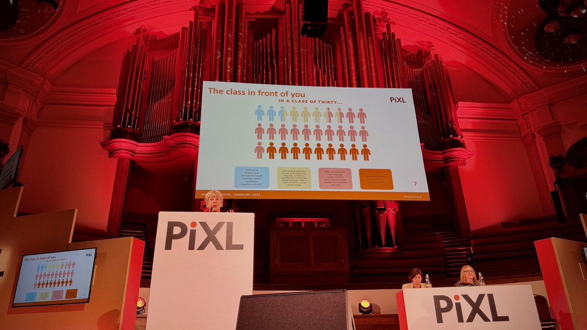 If children are to build good futures, they need to be able to communicate.

 <a href="/JeanGrossCBE/">Jean Gross</a> delves into the importance of closing the vocabulary gap for children at the #PiXLNationalConference. 🗣️

From wellbeing to employability, these skills are vital socially &amp; academically!