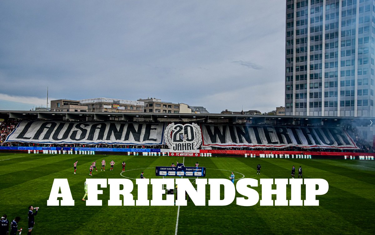 New: Words &amp; Images: Maxime Michelet.

In Switzerland, there's an active ultras scene. Friendships are hard to come by but one has been built between the fans of FC Winterhur and FC Lausanne-Sport. It goes beyond 90 mins. #ultras 📸

terraceedition.com/home-haute/fri…