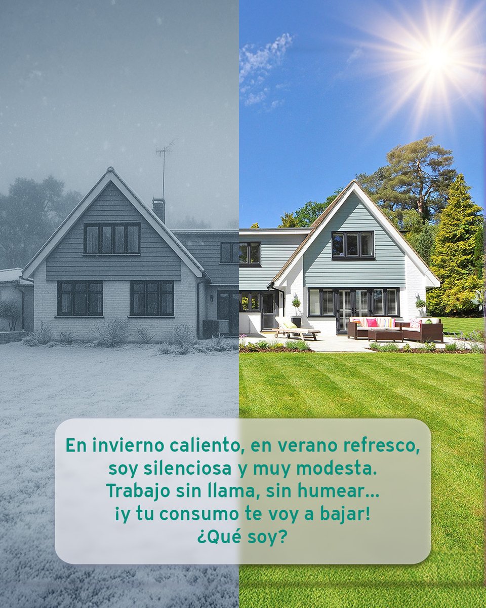 El calor se acerca… ¿sabes qué solución te acompaña todo el año?
En invierno caliento, en verano refresco,
soy silenciosa y muy modesta.
Trabajo sin llama, sin humear…
¡y tu consumo te voy a bajar!
¿Qué soy?
#VaillantReto #AcertijoVaillant #ConfortTodoElAño