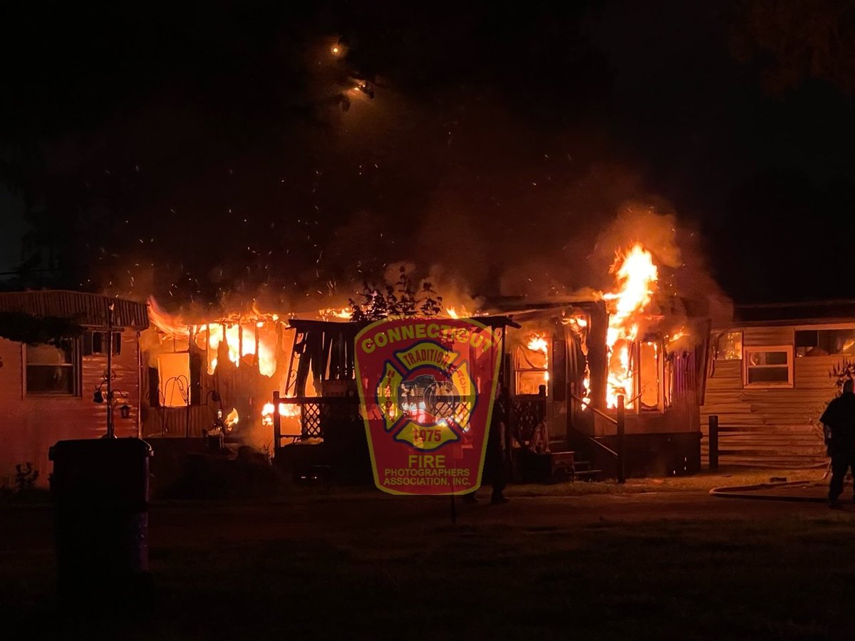 Happening overnight. CFPA President Kevin Cooney was on the scene of a well-involved trailer home in East Windsor, CT.