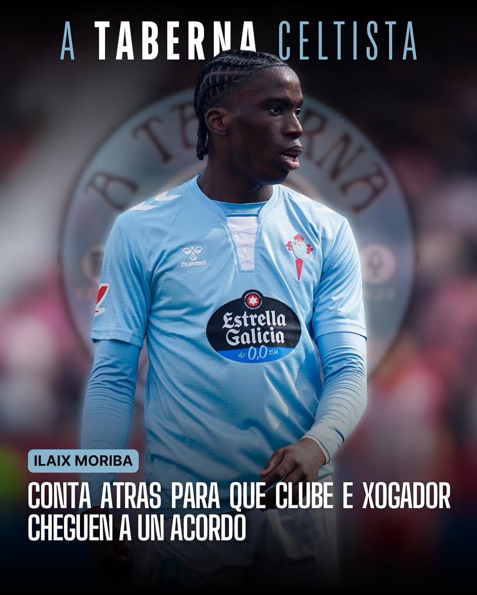 🚨 𝐈𝐋𝐀𝐈𝐗 𝐌𝐎𝐑𝐈𝐁𝐀

🔥 O Celta e o entorno do xogador, apuran por pechar a fichaxe do centrocampista.

⏰ A data límite para pechar o acordo é mañá

👉🏻 Tódalas partes son optimistas a chegar a un acordo, polo que o Celta pagaralle ao Leizpig en torno a uns  6 M
