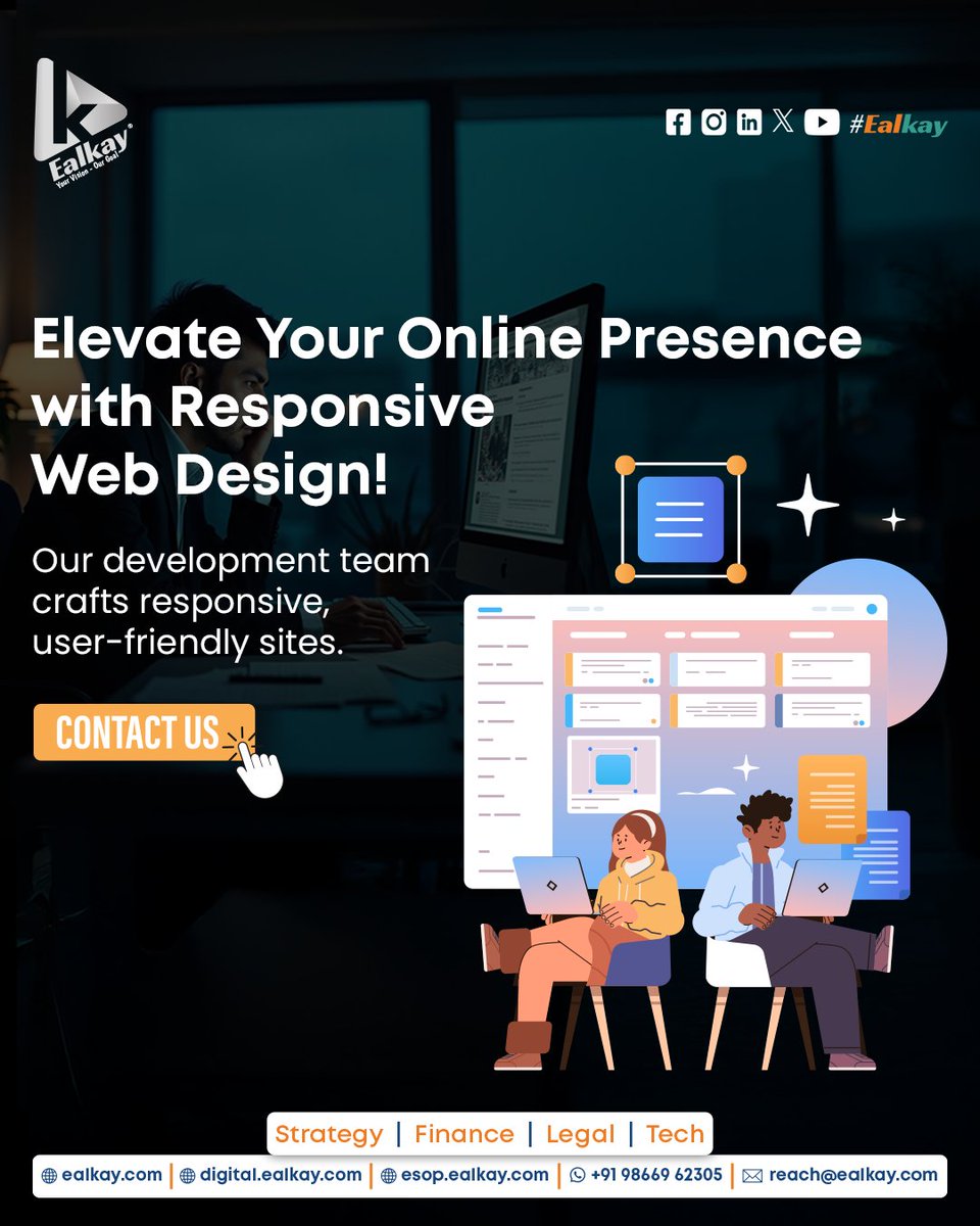 EalkayConsultng's tweet image. We create modern, mobile-friendly websites that drive engagement, improve UX increase conversions. Our team ensures your site looks stunning and performs flawlessly on every device.

🌐 ealkay.com 

#ealkay #webdevelopment #customwebapplication #digitalmarketing