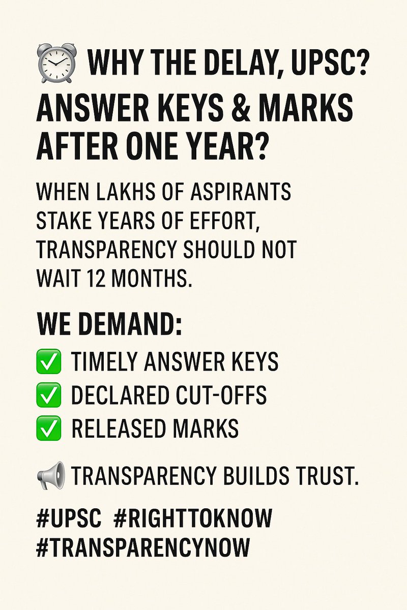 meshubhamthakur's tweet image. Why @UPSC_0fficial don&apos;t know the pain of lakhs of aspirants???
@drajaykumar_ias @UPSC_0fficial @PMOIndia @DoPTGoI @rashtrapatibhvn @narendramodi @DrJitendraSingh @ravish_journo @LBSNAA_Official @khurpenchh @Onlyias02

#upscreforms #UPSCreform