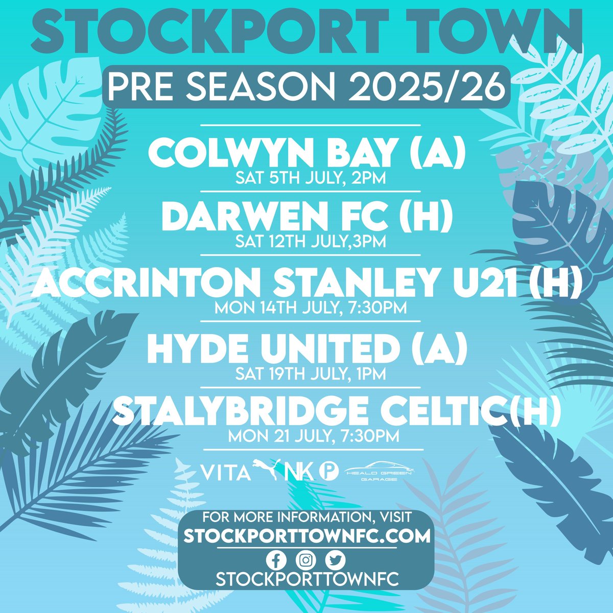 Stockport Town FC (@stockporttownfc) on Twitter photo Unfortunately, our home match on 14th July against Accrington Stanley U21s has been cancelled. We are now looking for a friendly on that date at home or an away friendly on Tuesday, 15th July.
Please email info@stockporttownfc.co.uk or send a dm if interested.
๐จ @Pennodraws Unfortunately, our home match on 14th July against Accrington Stanley U21s has been cancelled. We are now looking for a friendly on that date at home or an away friendly on Tuesday, 15th July.
Please email info@stockporttownfc.co.uk or send a dm if interested.
๐จ @Pennodraws