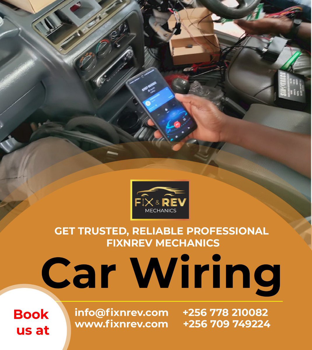 nbstv's tweet photo. Electrical issues? @FixnRev skilled technicians are here to sort out all your car wiring problems professionally and safely.
Book your appointment today!
info@fixnrev.com | https://t.co/pCtY8HwM4i
+256 778 210082 | +256 709 749224
#FixnRev #NBSUpdates https://t.co/1lpX3lpeBU