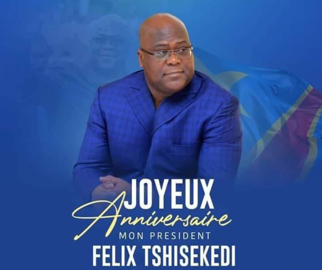 <a href="/fatshi13/">Félix A. Tshisekedi</a> À l’occasion de votre anniversaire,je vous adresse, au nom de toute la jeunesse du Sankuru et au mien,mes vœux les plus chaleureux de santé,de paix et de succès dans l’accomplissement de votre haute mission à la tête de la #RDC.
Que le Très-Haut vous comble de sagesse🎂