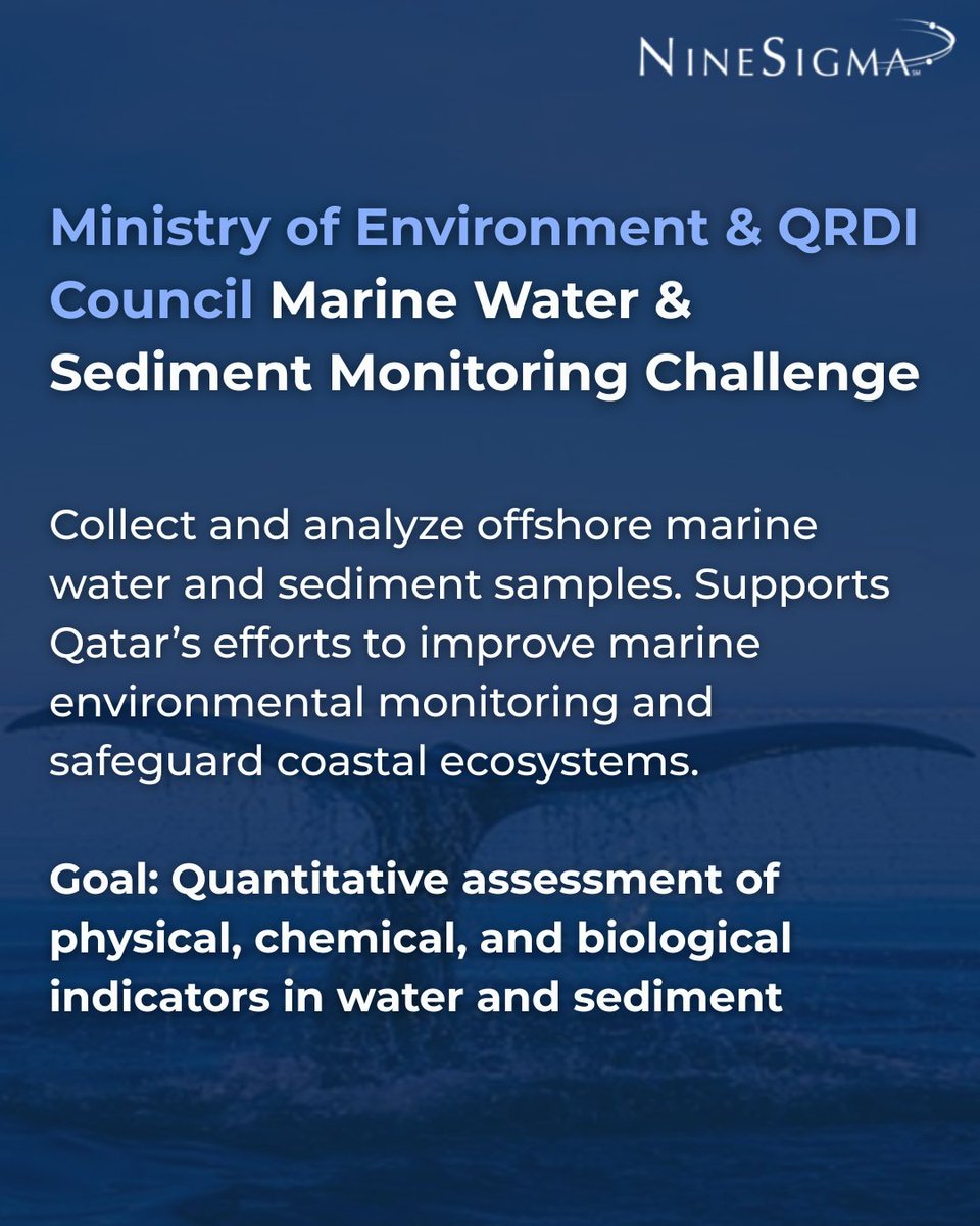 Read more:
 - Advanced Marine Environmental Quality Monitoring and Sampling: hubs.li/Q03r-Tb80
 - The Blue Economy Challenge: hubs.li/Q03r-TgJ0

#OceanSustainability #OpenInnovation #BlueEconomy #PlasticPollution #ClimateAction #NineSigma