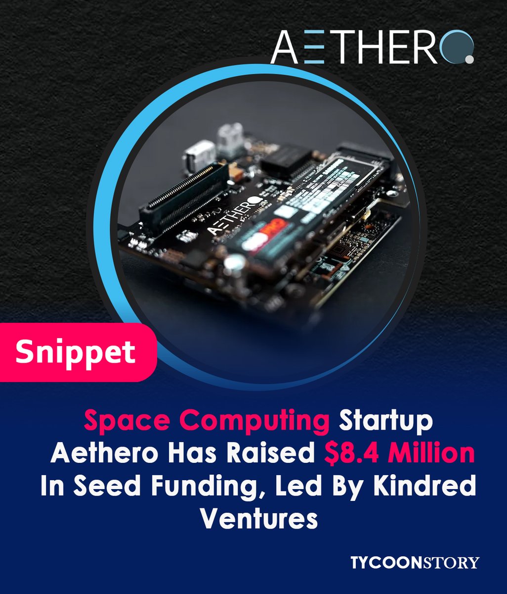 TycoonStoryCo's tweet photo. 🚀 Aethero Space Computing Startup just raised $8.4M to revolutionize satellite tech!
Their Deimos satellite uses AI for real-time decision-making, transforming space exploration!
Learn how they’re shaping the future of space! 👇
https://t.co/ZRjBOSKXFh
#aethero #spacetech https://t.co/8YGazyRUZ1
