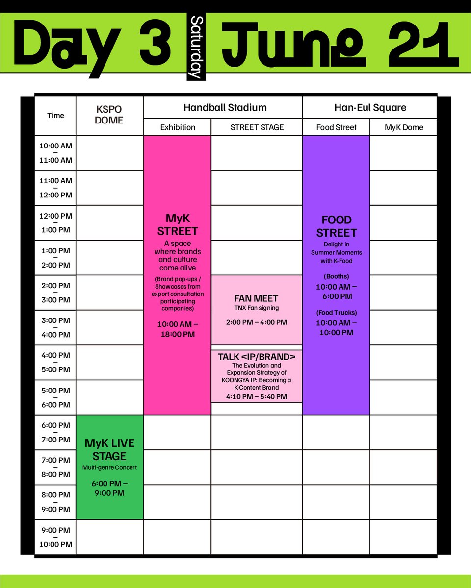 myk_festa's tweet photo. #MyKFESTA #마이케이페스타 #타임테이블 #시간표 #Timetable https://t.co/S0JisGbmpP