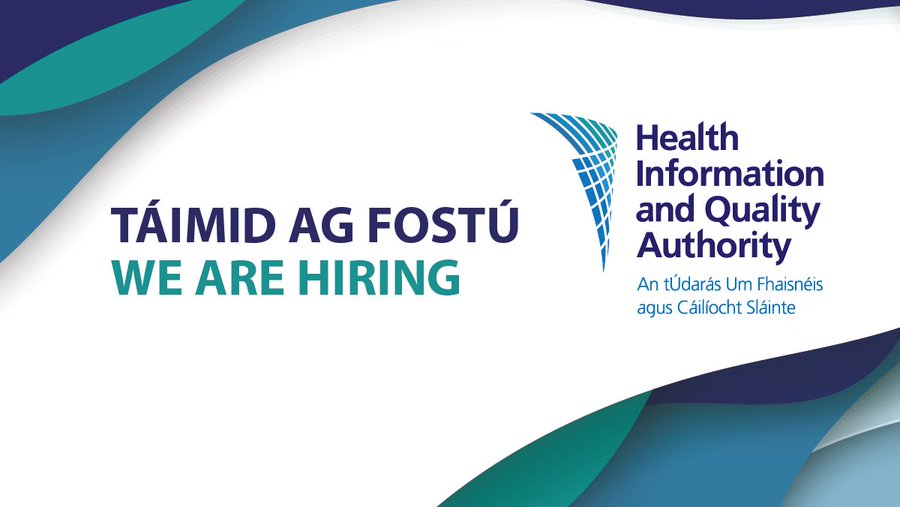 Táimid ag fostú! We are hiring! 

- Oifigeach Taighde - Faisnéis agus Caighdeáin Sláinte 
- Research Officer - Health Information and Standards 

Tuilleadh eolais | Find out more: hiqa.ie/about-us/caree…… 
#jobfairy