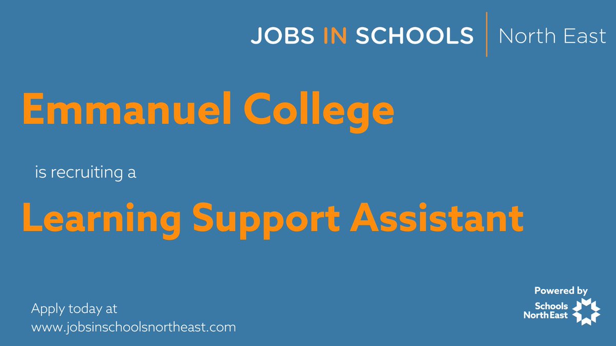 Emmanuel College is recruiting a Learning Support Assistant.

Find out more: ow.ly/q1bE50W7Ano