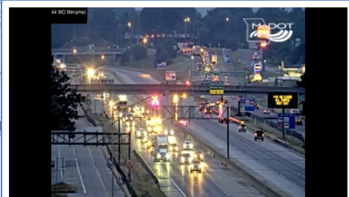 5:40 A-M, 6-13-25:
•Westbound on 44 near Bowles, emergency crews are still working with a 3:10 A-M crash blocking all lanes.
•At this time, all westbound traffic must exit no later than Bowles Avenue.