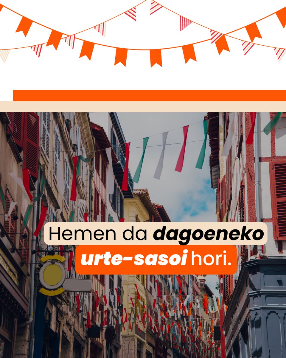 Zein dira aurtengo udan irrikarik handienaz espero dituzun jaiak? Idatzi hemen. 💬👇