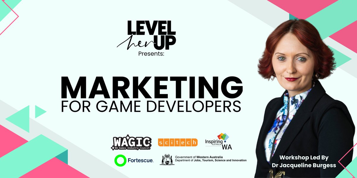 Level Her Up Presents: Marketing for Game Developers!

🎮 Free workshop led by Dr. Jacqueline Burgess
🗓️ July 12 | 1–4pm AWST | In-person (Perth) + Online (Discord)
✨ For women &amp; non-binary devs at any stage
🔗 Register (in-person spots limited!): events.humanitix.com/lhu-marketing-…