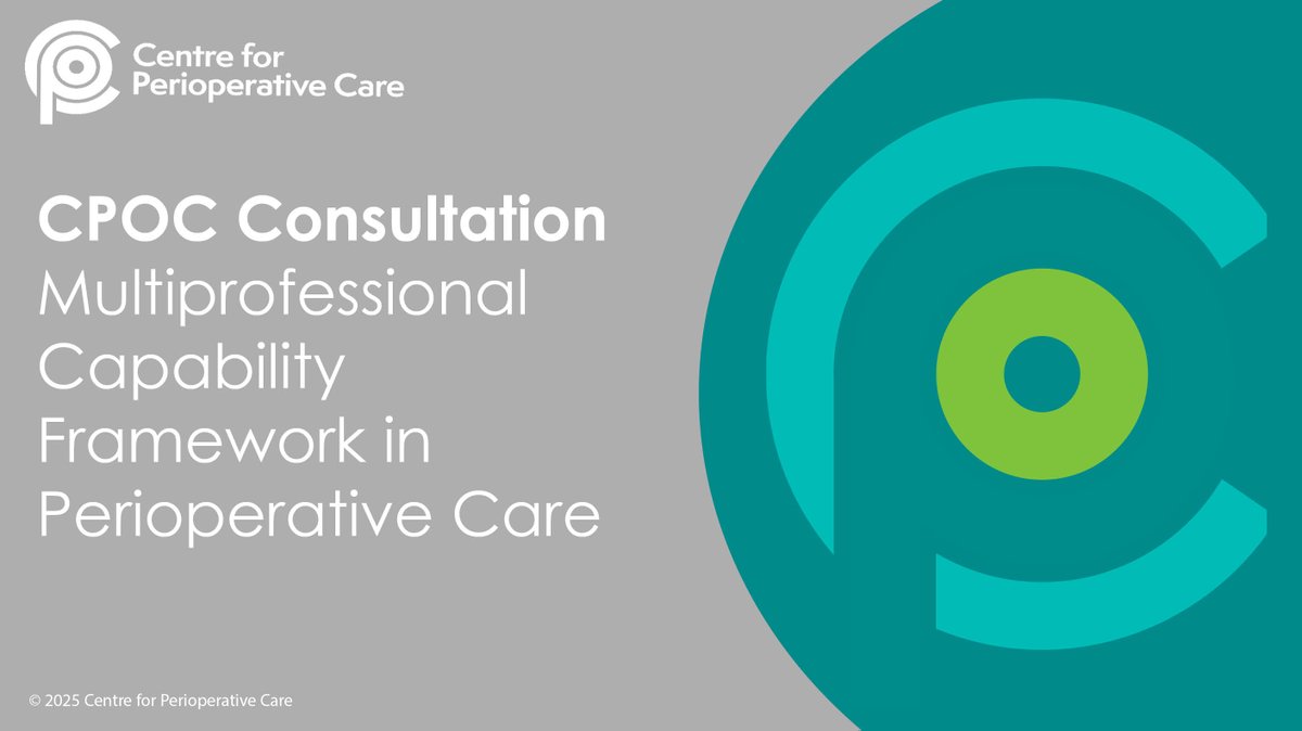 📢Have your say on our draft Multiprofessional Capability Framework in Perioperative Care.

Our public consultation is now live, closing 29 August 2025.

To find out about the framework, who it is for and how to provide your feedback, visit our website➡️ shorturl.at/fZ43q