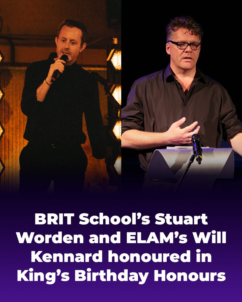 The BRIT Trust (@thebrittrust) on Twitter photo Congratulations from the BRIT Trust to Principal of <a href="/TheBRITSchool/">BRIT School</a>, <a href="/Stuartworden/">Stuart Worden</a> (awarded OBE), and Founder of <a href="/ELAMhq/">ELAM</a>, Will Kennard (awarded MBE), for being recognised in the King's Birthday Honours today 👏 Congratulations from the BRIT Trust to Principal of <a href="/TheBRITSchool/">BRIT School</a>, <a href="/Stuartworden/">Stuart Worden</a> (awarded OBE), and Founder of <a href="/ELAMhq/">ELAM</a>, Will Kennard (awarded MBE), for being recognised in the King's Birthday Honours today 👏