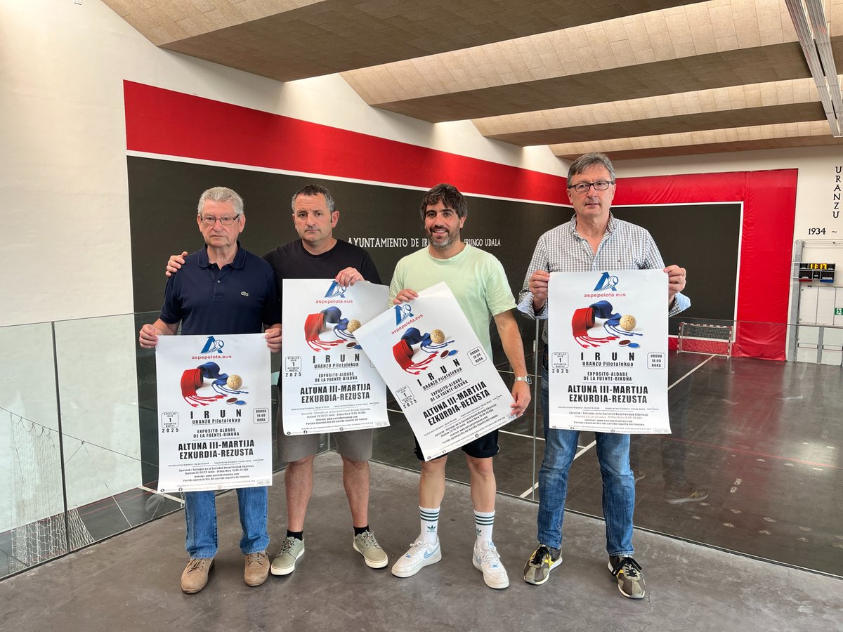 🏏 Urtero lez, bueltan da uztailaren 1eko pilota jaialdia luxuzko kartel batekin

🎾 Tartean, ALTUNA III - MARTIJA eta EZKURDIA - REZUSTA buruz-buru artiuko dira goi mailako ikuskizun batean. 

📎 Irakurri albistea osorik hemen: irun.org/es/noticias/ac…
