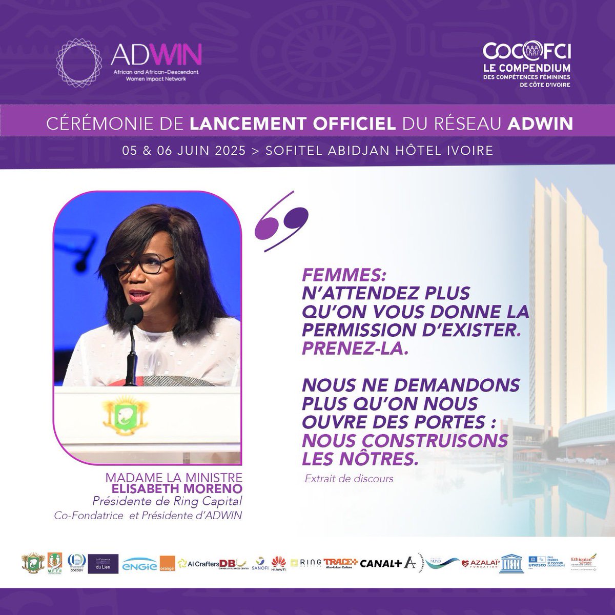 La vie m’a appris qu’il suffit parfois d’un seul mot, une seule phrase pour toucher le cœur et pousser à l’action. Et ce message percutant de ma sœur, la Ministre <a href="/1ElisaMoreno/">Élisabeth Moreno</a> , sur l’audace d’exister sans permission, en est un.

Il résonne d’autant plus fortement qu’au