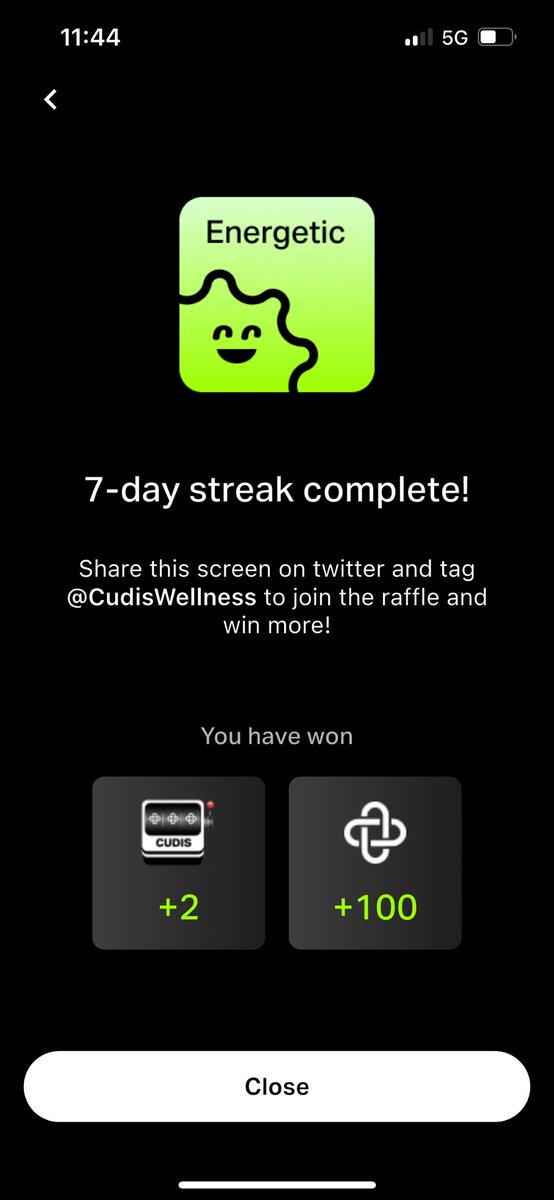 grajeshtwitt's tweet photo. 7-day streak complete !
@CudisWellness https://t.co/qfq48xxuDi