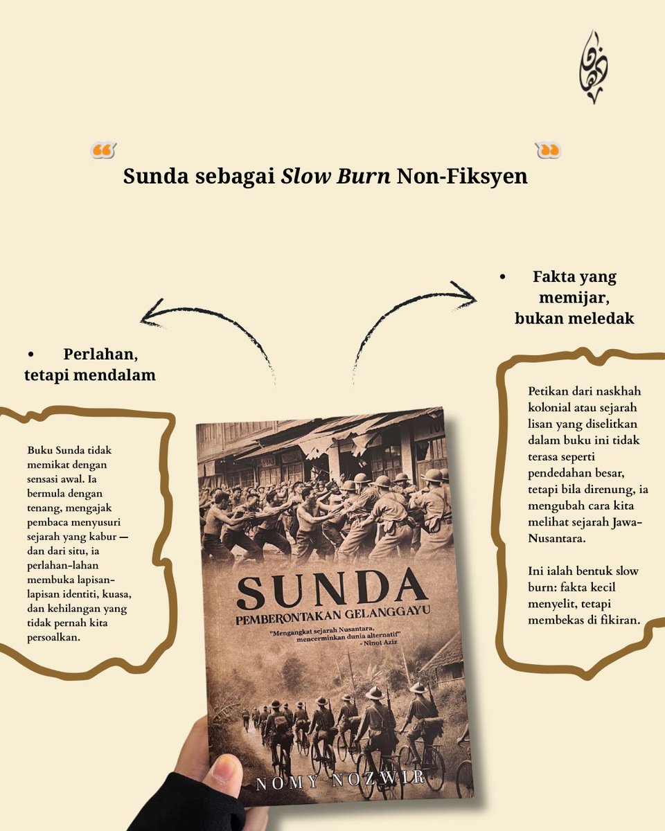 pelitadhihin's tweet photo. ‘Slow burn’ tak semestinya untuk novel cinta. Banyak Buku non-fiksyen terutamanya sejarah ambil masa untuk kita hadam, tapi bila dah ‘masuk’, susah nak lepas. https://t.co/ExmYP1mgXt
