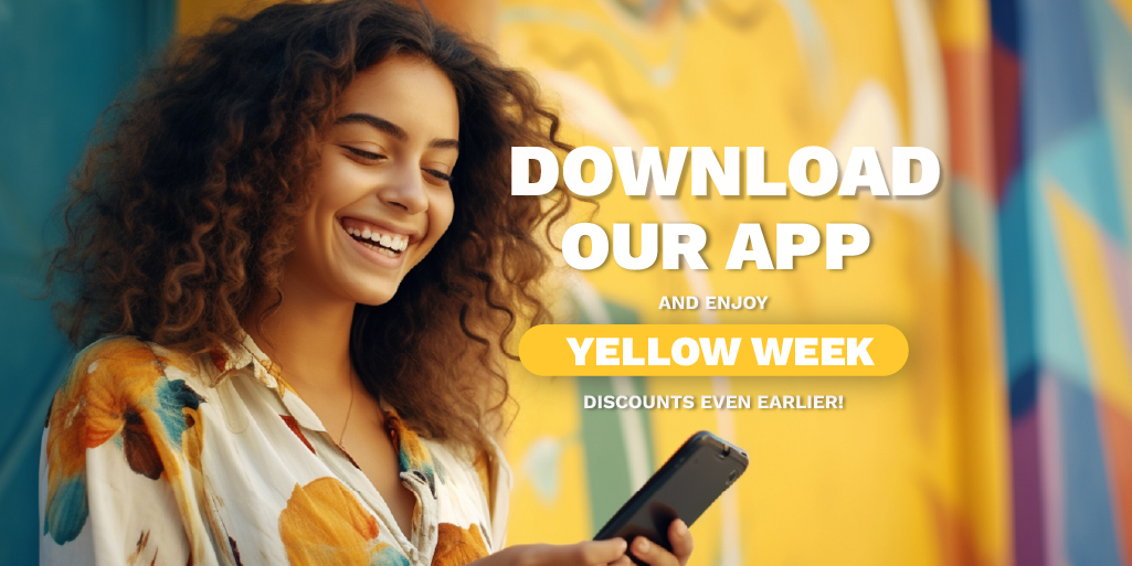 Yellow Week starts early… just for you.
Because the urge to travel shouldn’t have to wait. 💛
