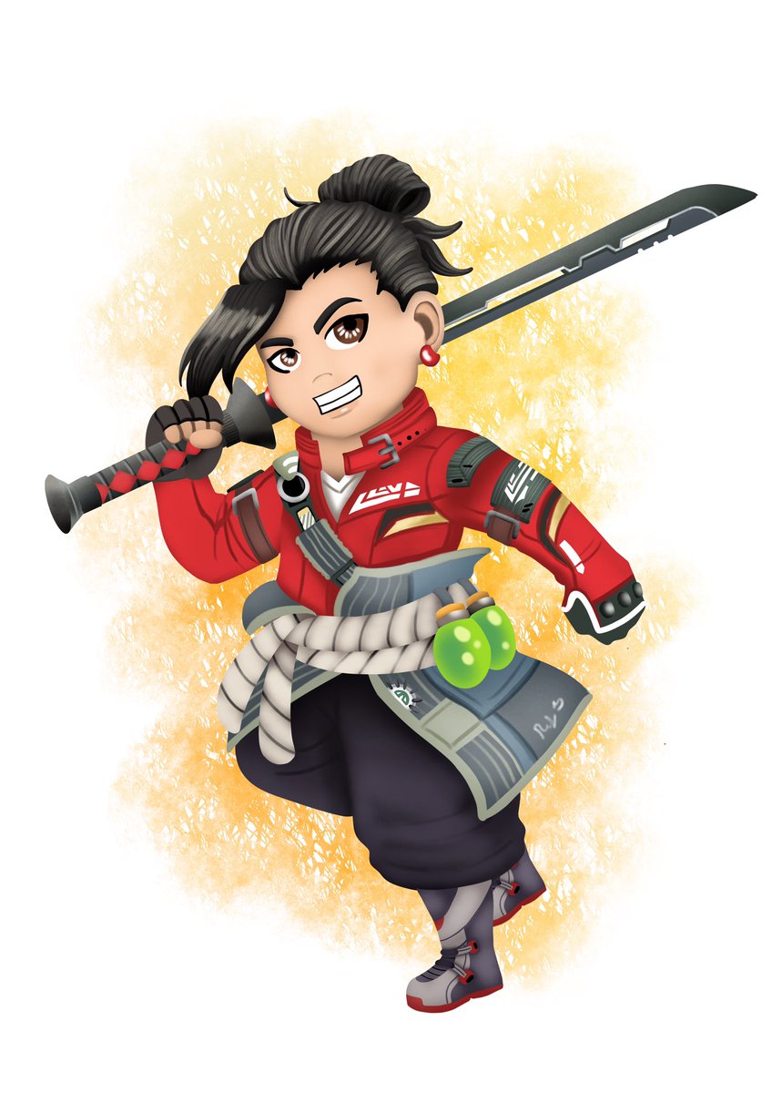 rebeccawongsl's tweet image. Birthday giftart of Fortnite’s Kendo for a dear friend. It feels like forever since I drew a chibi! I’m tried to include more details and this one more refined then my past ones!