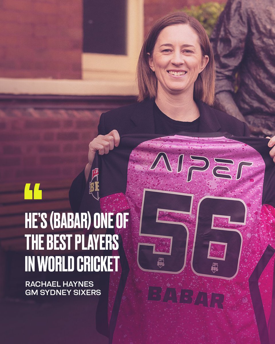 Babar Azam joins the list of world class players to put on the magenta 👑

#babarazam #sixers