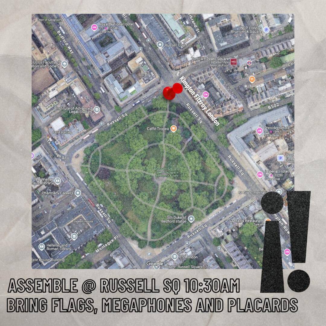 Join the Youth Demand bloc at the next national march for Palestine on the 21st June 

📌Assemble at Russell Square @ 10:30 
Bring flags, megaphones and placards as we call for an end to the genocide and all trade with Israel