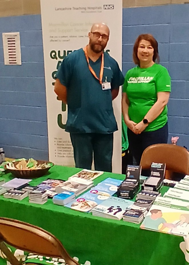 info_macmillan's tweet image. On Tuesday evening, our team attended the @PrestonWellfest ,Men's Health, team talk event. It was a great evening of community football matches and engaging with the local community about men's health. #menshealthweek2025 @LancsHospitals