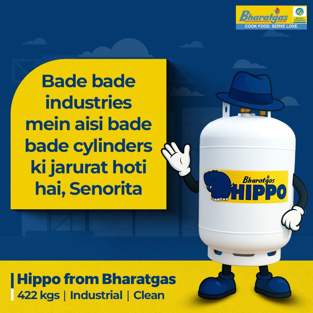 Bharat Petroleum LPG (@bpcllpg) on Twitter photo Meet Hippo, the heavyweight champion of industrial LPG. It brings you 422 kgs of clean, powerful energy packed into one solid cylinder.
Designed for high-demand industrial applications, Hippo delivers consistent, reliable LPG supply with maximum efficiency.
<a href="/BPCLimited/">Bharat Petroleum</a> Meet Hippo, the heavyweight champion of industrial LPG. It brings you 422 kgs of clean, powerful energy packed into one solid cylinder.
Designed for high-demand industrial applications, Hippo delivers consistent, reliable LPG supply with maximum efficiency.
<a href="/BPCLimited/">Bharat Petroleum</a>