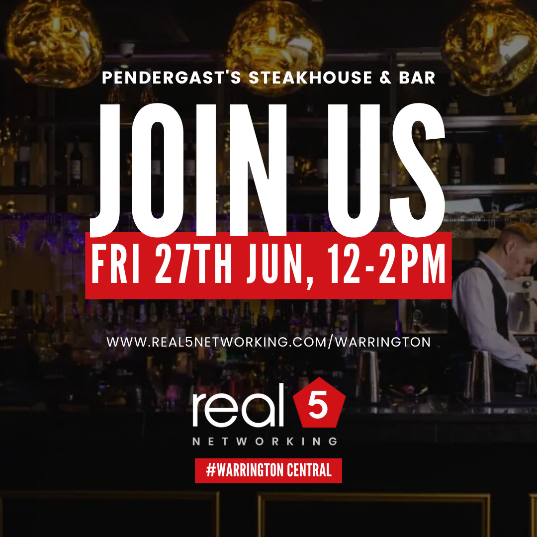 Join Us For Our Networking Lunch Club.

The first step to successful networking is turning up!

Find out more by visiting real5networking.com/warrington/

#Warrington #WarringtonNetworking #WarringtonBusinesses #real5Networking