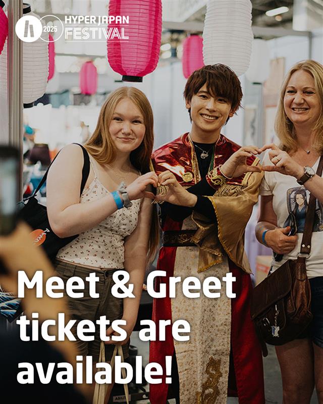 M&amp;G tickets are now on sale 🤩 Most sessions focus on autographs. Be sure to check our website for full details on what’s included in each M&amp;G: hyperjapan.co.uk/festival-news/…
🎟️You’ll need a separate admission ticket for the same day as your M&amp;G session: hyperjapan.co.uk/tickets/