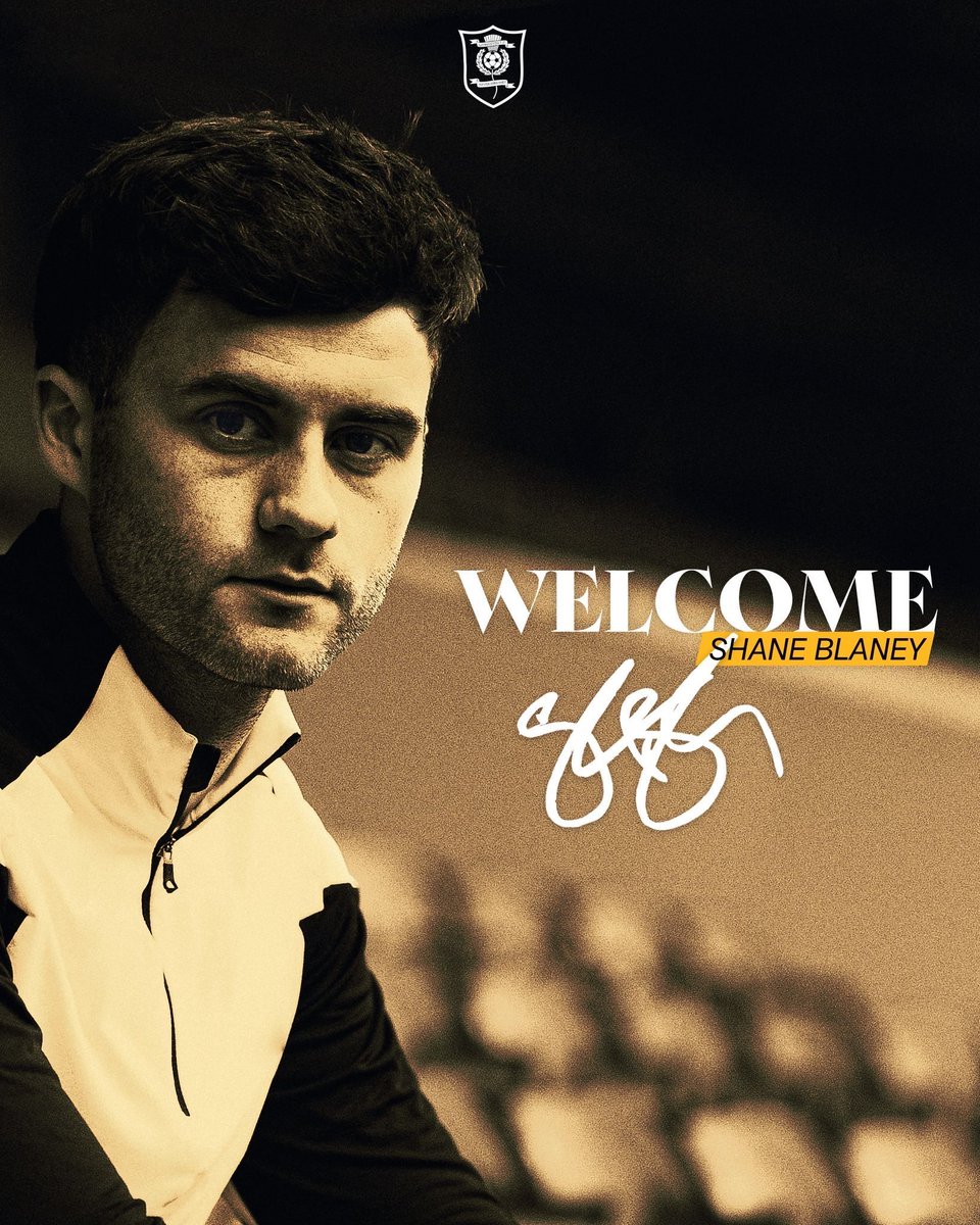 🤝 𝐁𝐥𝐚𝐧𝐞𝐲 𝐬𝐢𝐠𝐧𝐬 𝐮𝐩

We are delighted to announce capturing the signature of defender Shane Blaney who joins us from Motherwell.

The centre-back makes the short journey east &amp; is the fifth summer recruit.

Welcome to West Lothian, Shane! 🦁